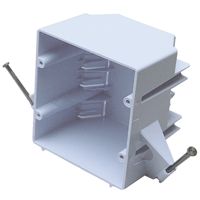 [10240513] Cantex EZ Box New Work 32 cu in Rectangle PVC 2 gang Outlet Box Gray