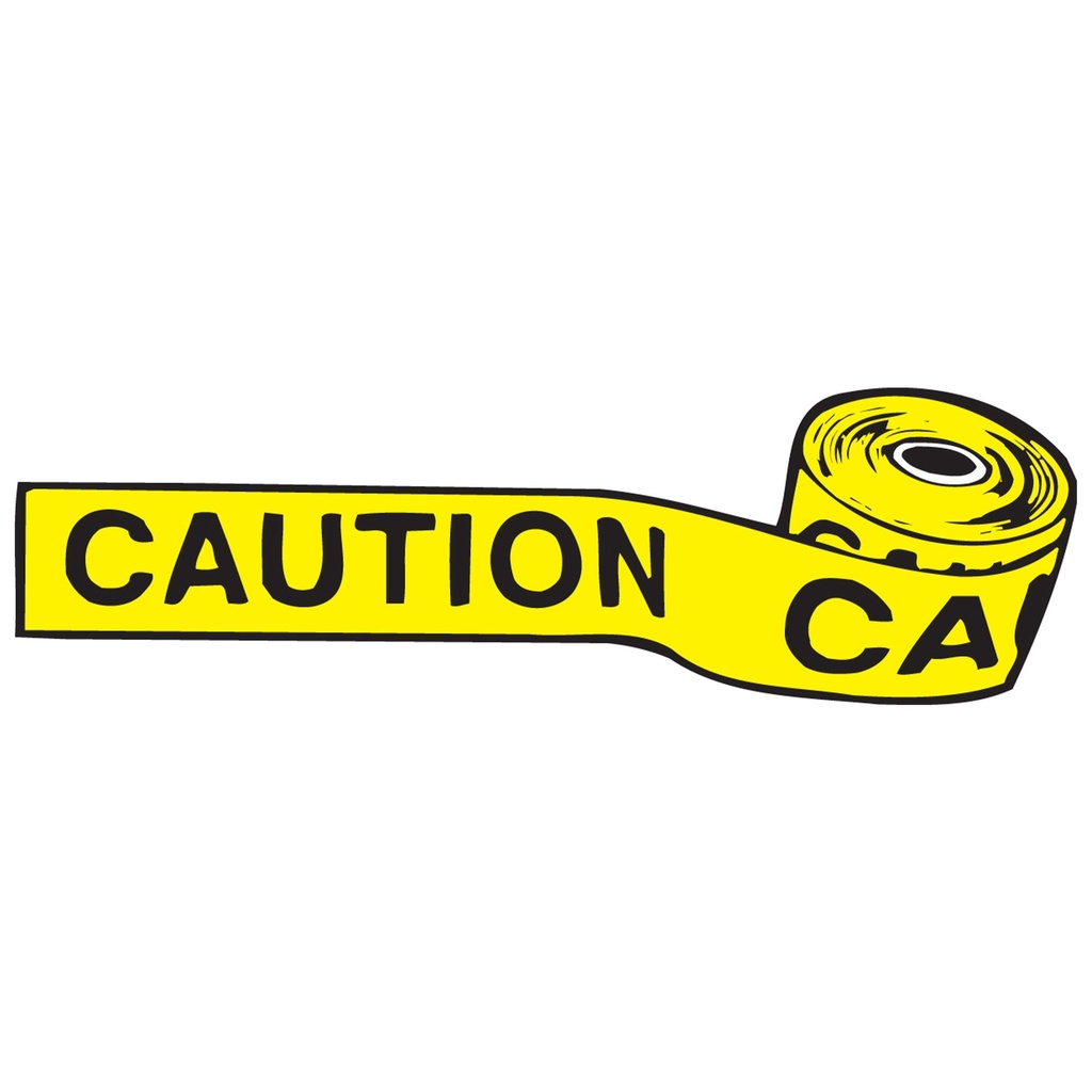 [MFA10566] 300FT YELLOW/BLACK CAUTION