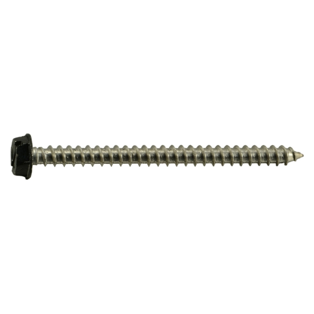 10 x 2-1/2 Hex Wa SMS Bk SS