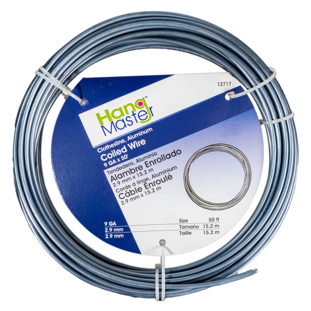 [MF12717] 9ga x 50' Clr Ctd Wire Al