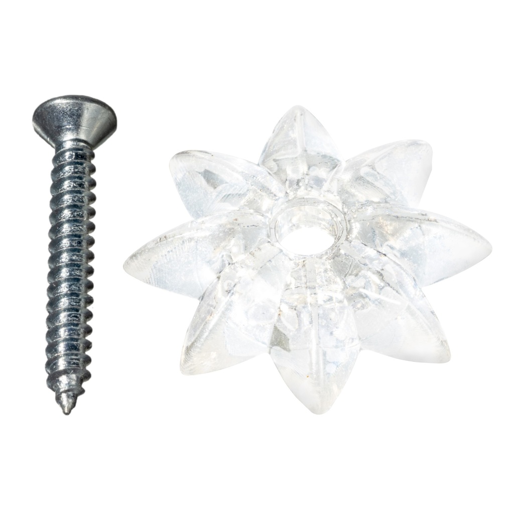 [MF23537] 1" Clear Plastic Rosette