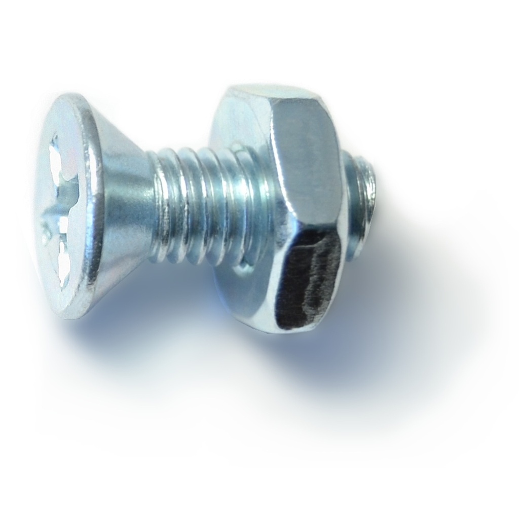 10-32 x 1/2 Ph Fl Mach w/nut