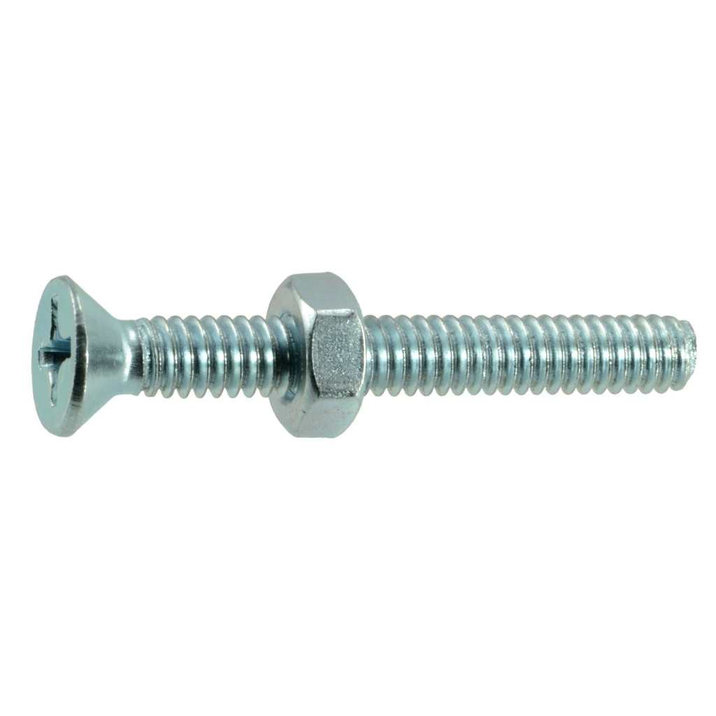 1/4-20 x 2 Ph Fl Mach w/nut