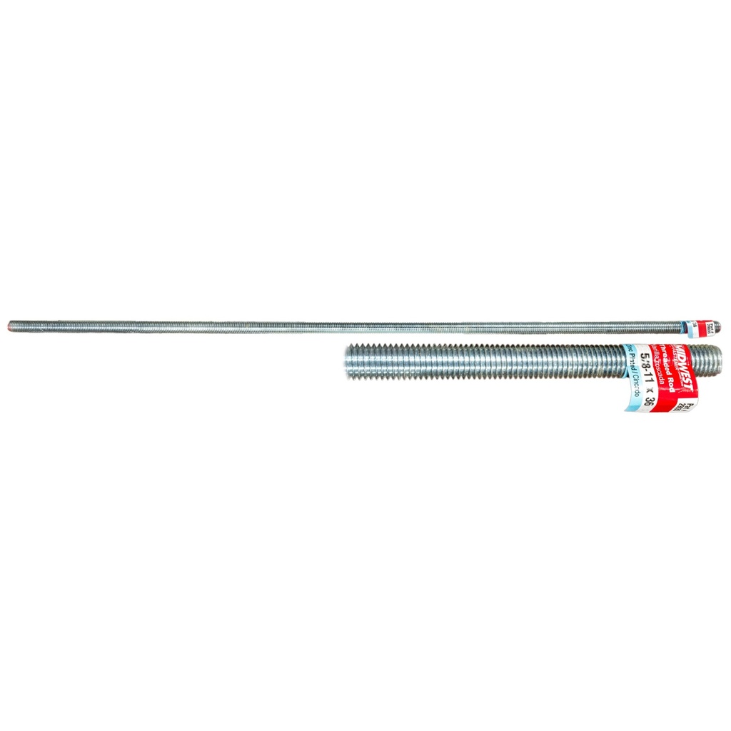 5/8-11 x 36 Thrd Rod Gr2 Zn