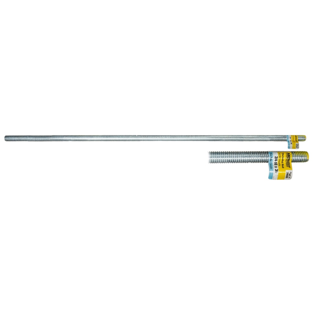 3/4-10 x 36 Thrd Rod Gr2 Zn