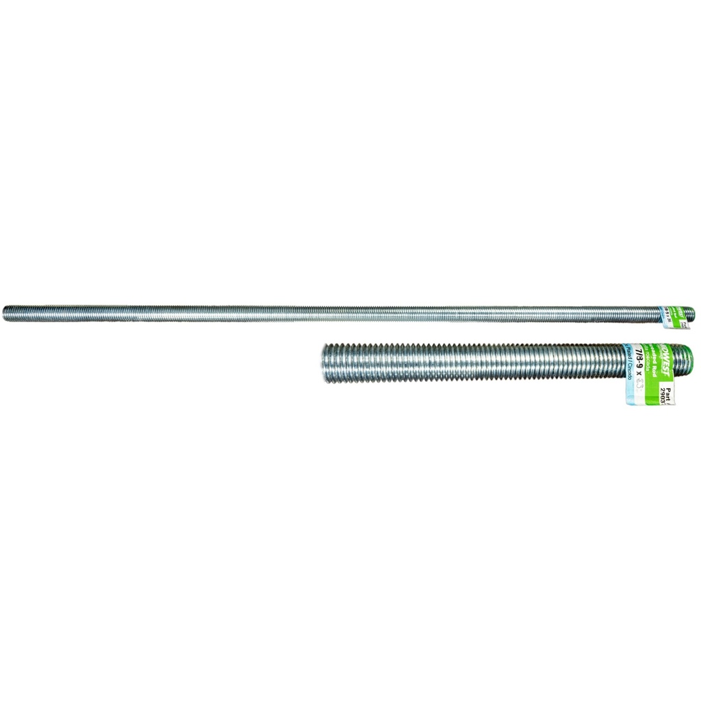 7/8-9 x 36 Thrd Rod Gr2 Zn