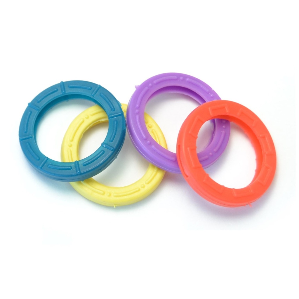 Asst Color ID Key Rings Pls