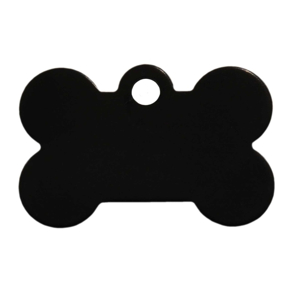 [MF308905] Small Bone Pet Tag Black