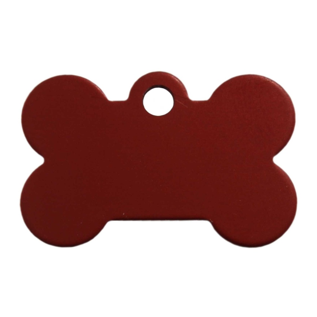 [MF308911] Small Bone Pet Tag Red
