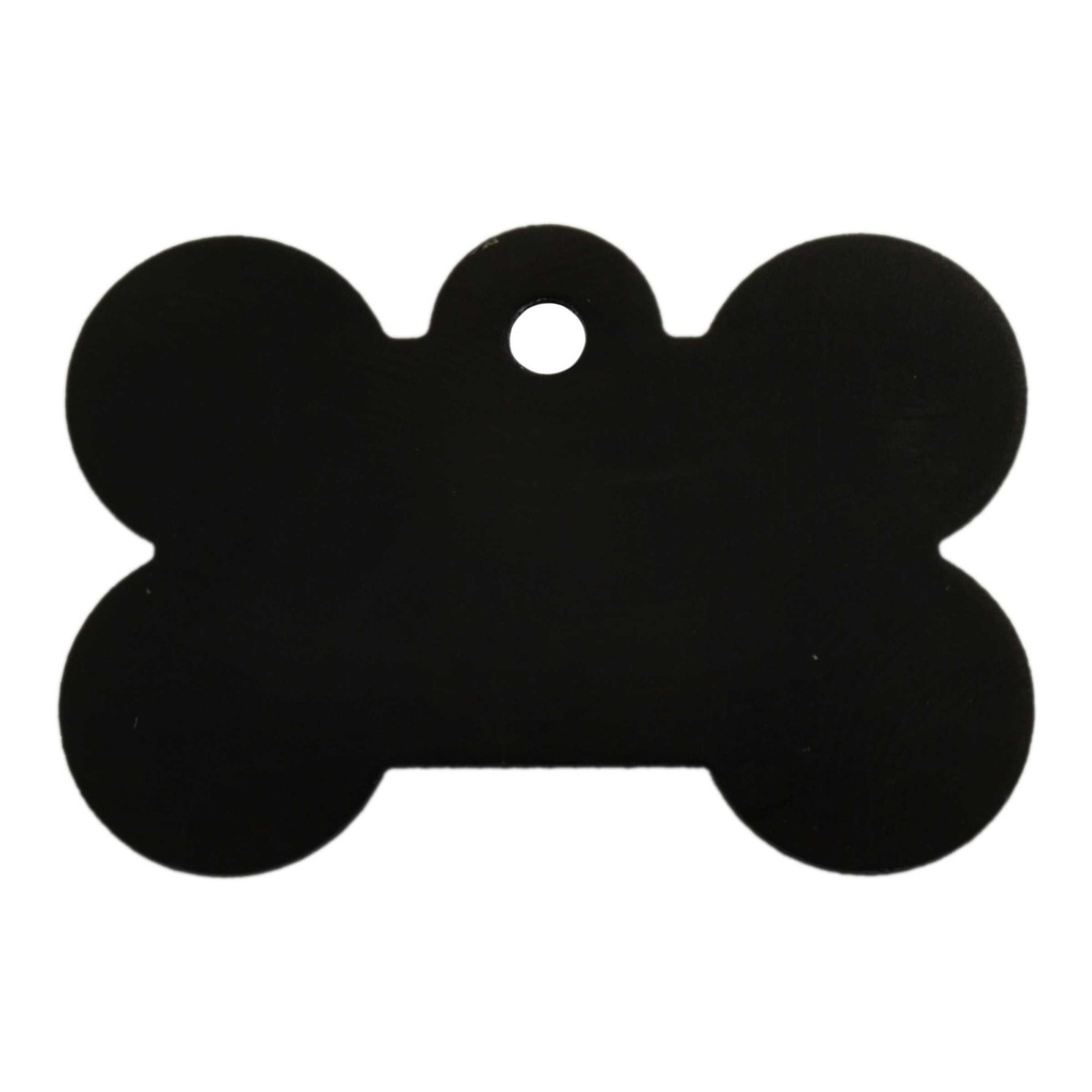 [MF308912] Large Bone Pet Tag Black