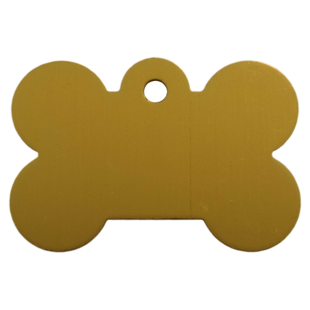 [MF308914] Large Bone Pet Tag Gold