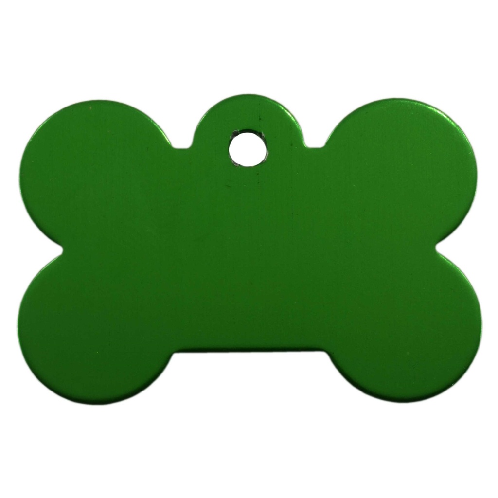 [MF308915] Large Bone Pet Tag Green