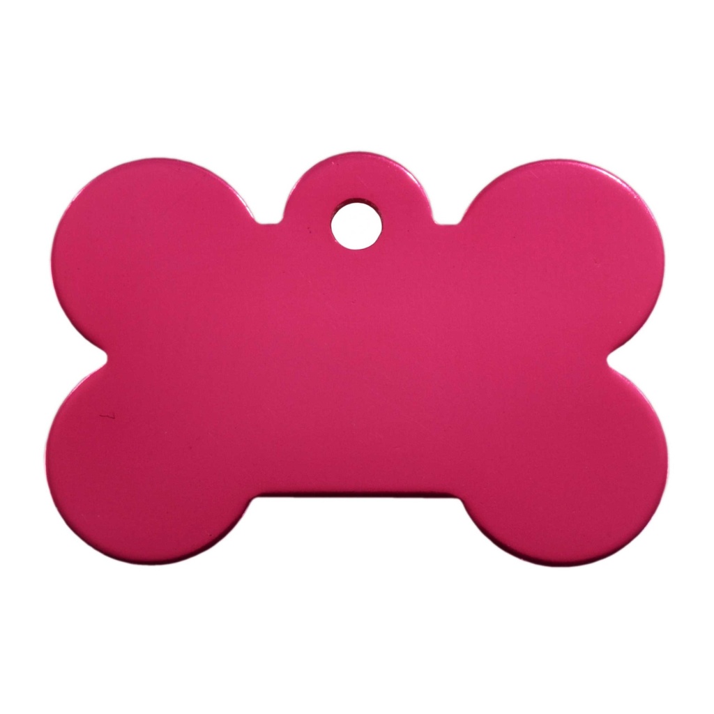 Large Bone Pet Tag Pink