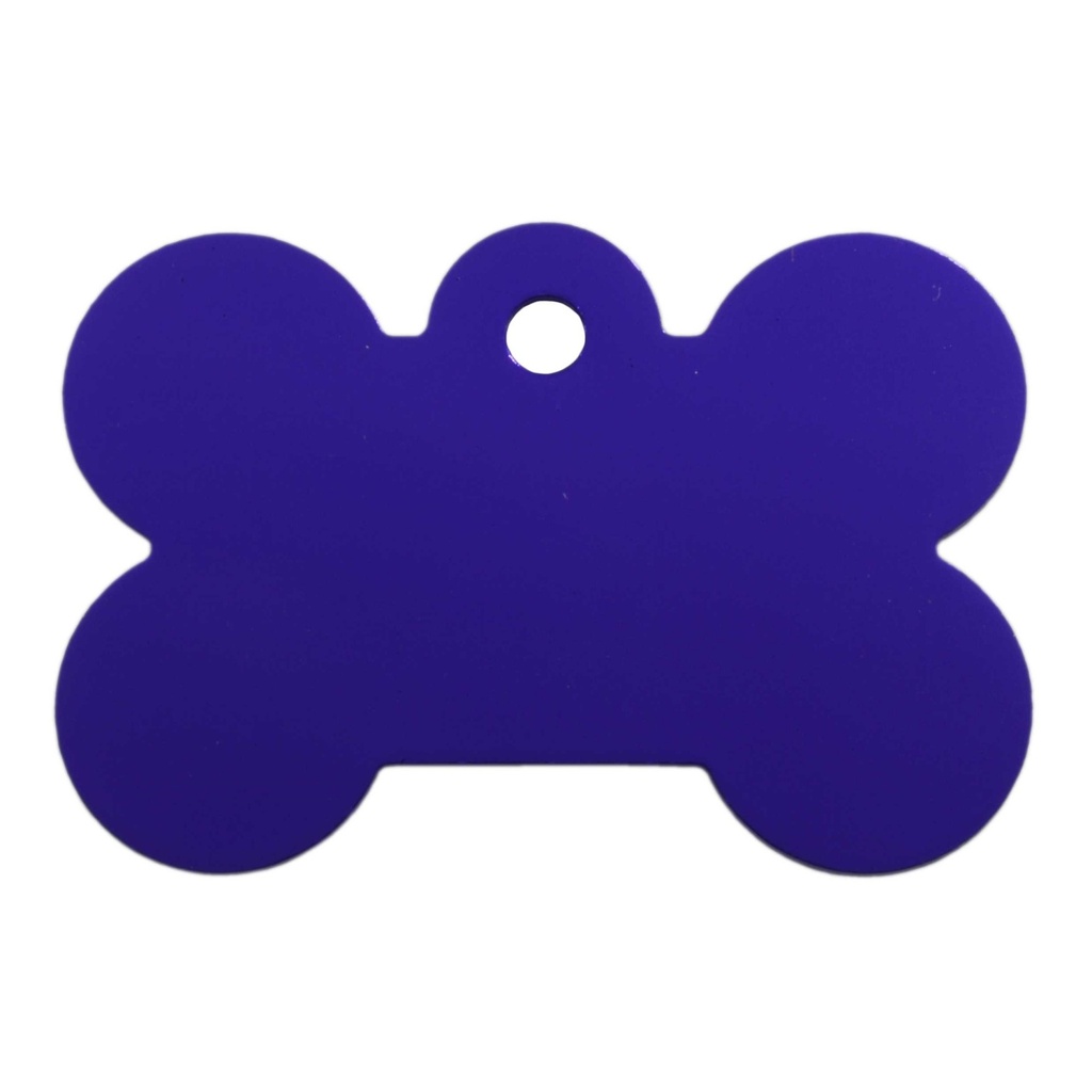 Large Bone Pet Tag Purple