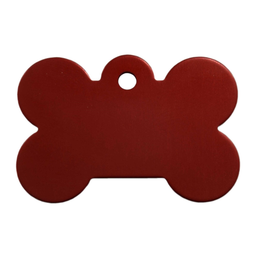 [MF308918] Large Bone Pet Tag Red