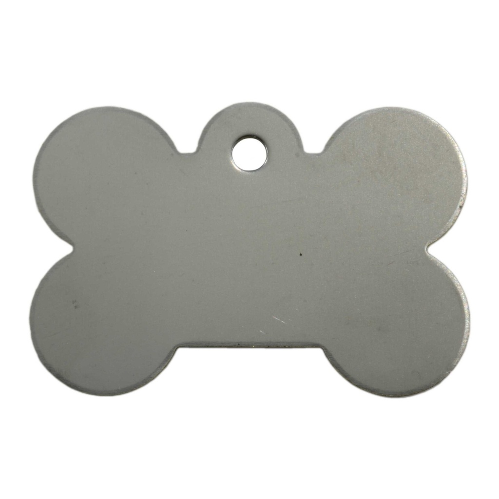 [MF308919] Large Bone Pet Tag Chrome