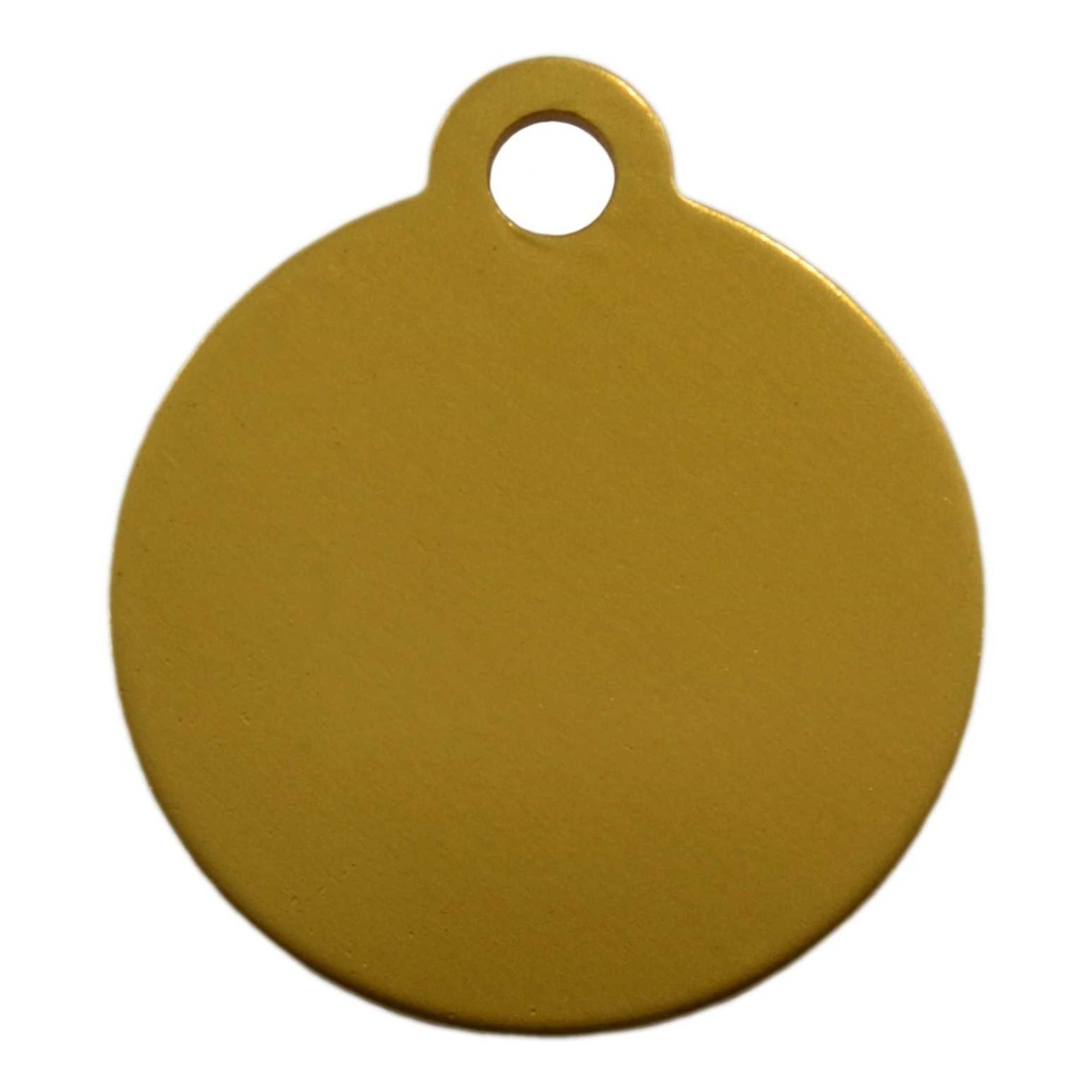 [MF308922] Small Circle Pet Tag Gold