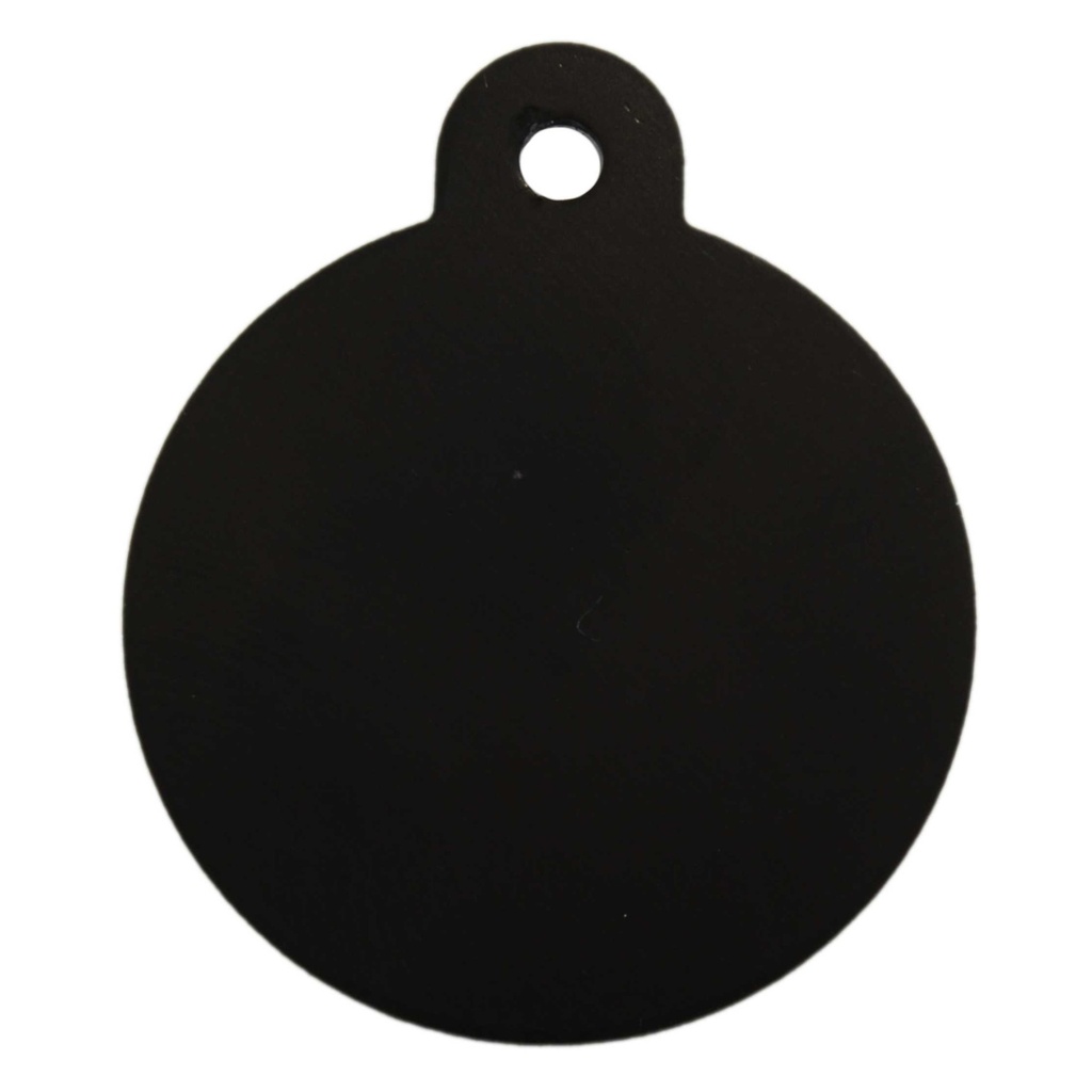 [MF308927] Large Circle Pet Tag Black