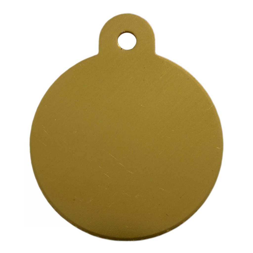 [MF308929] Large Circle Pet Tag Gold