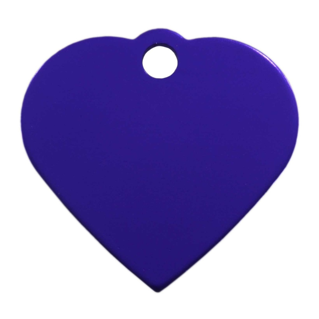 [MF308937] Small Heart Pet Tag Purple