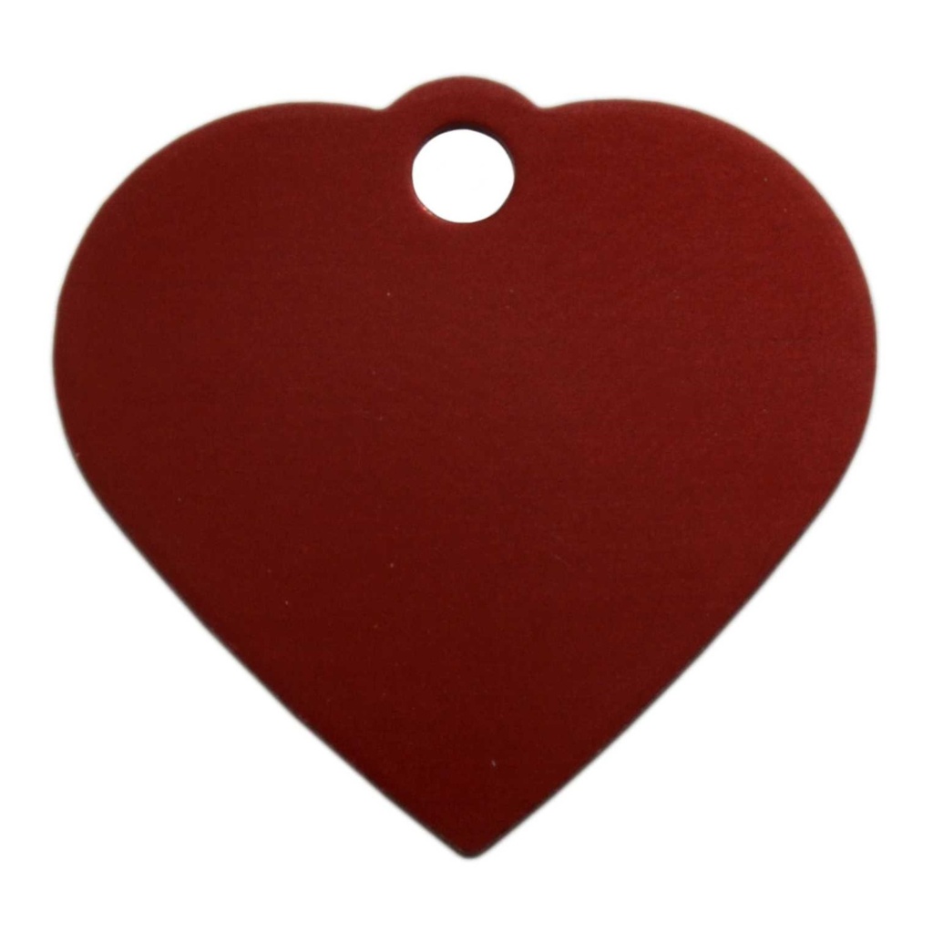[MF308938] Small Heart Pet Tag Red