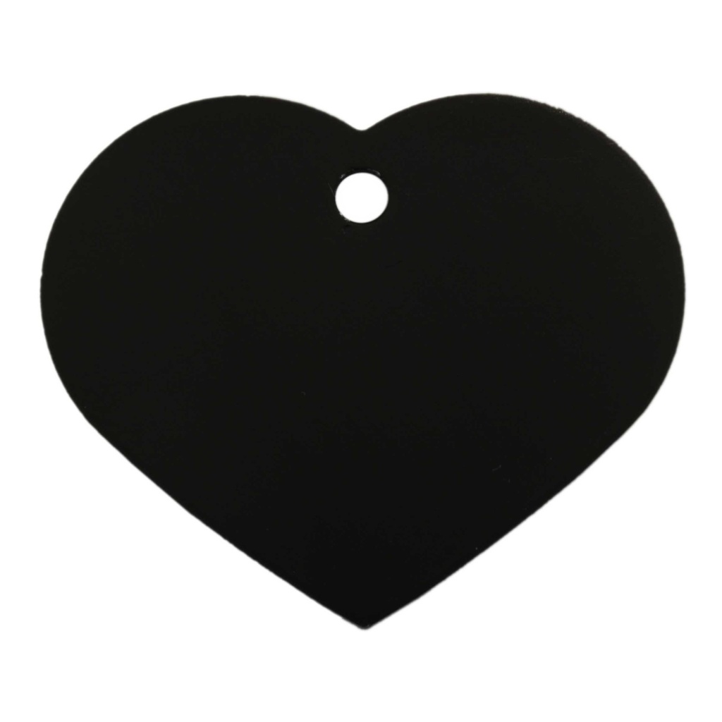 [MF308939] Large Heart Pet Tag Black