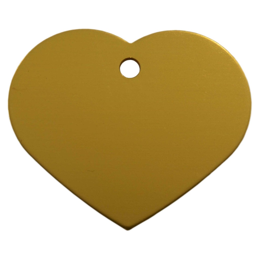 [MF308941] Large Heart Pet Tag Gold