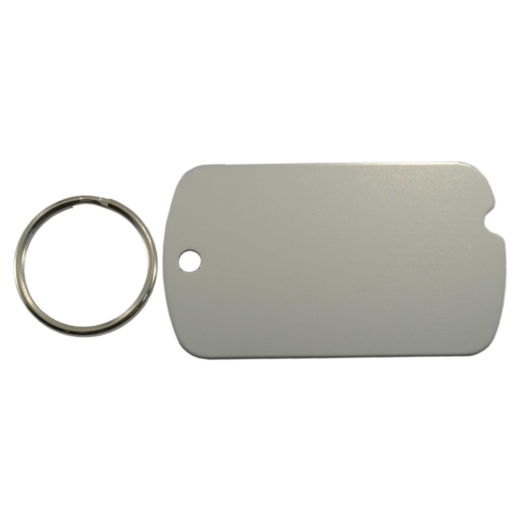 [MF308965] Military Dog Tag Silver
