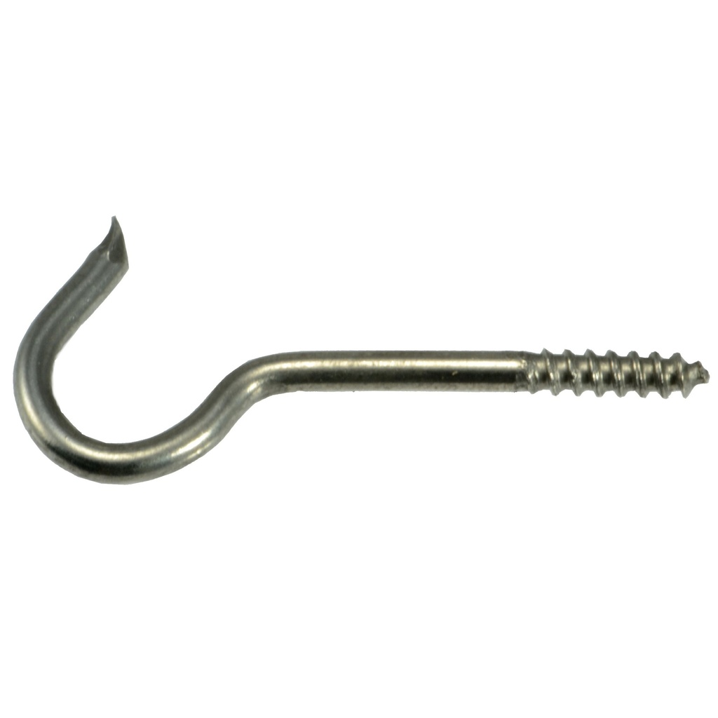 2 x 1-1/4 Screw Hooks SS