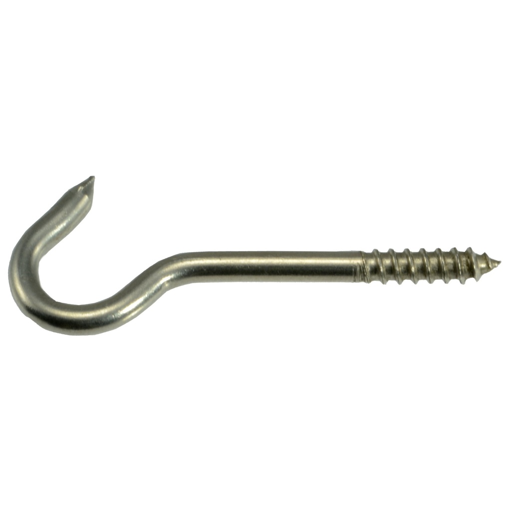 6 x 2 Screw Hooks SS