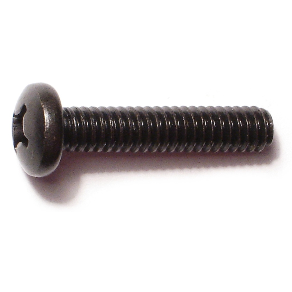 1/4-20 x 1-1/4 Ph Pan MS Black