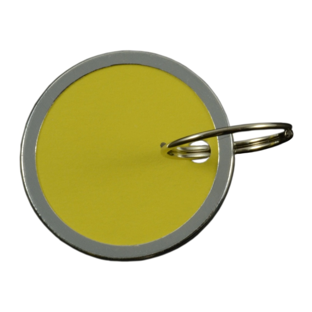 [MF35625] 1-1/4 Yellw Tag w/Ring
