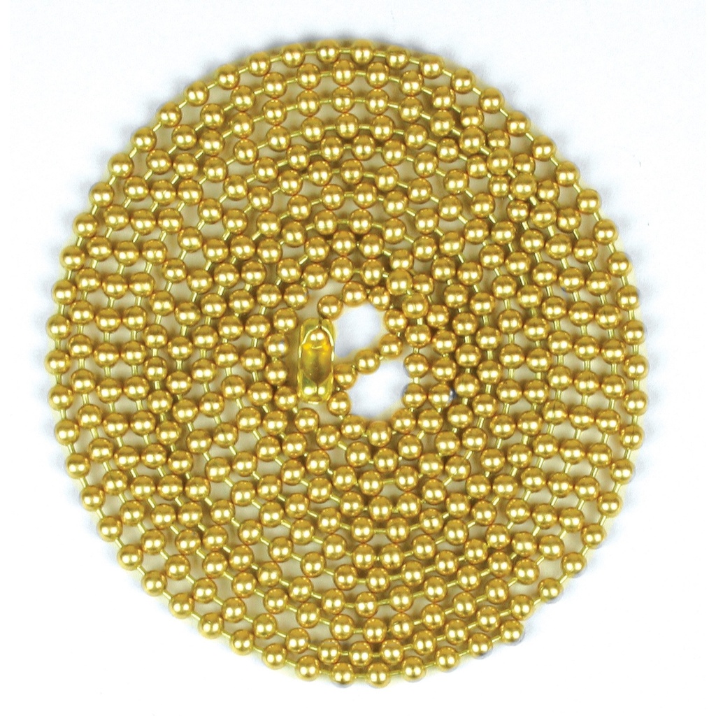 BEADED CHAIN#6 BRASS5'W/CONN
