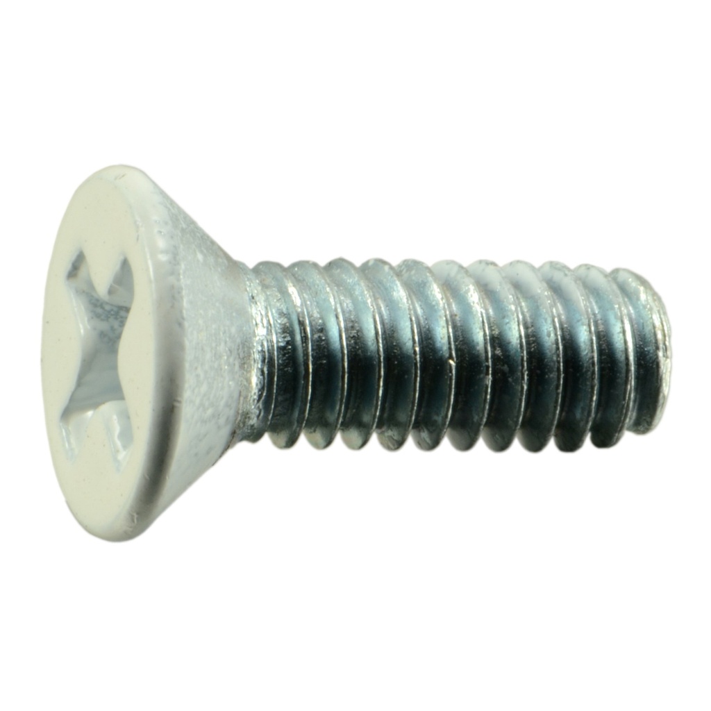8-32 x 1/2 Ph Flat MS White