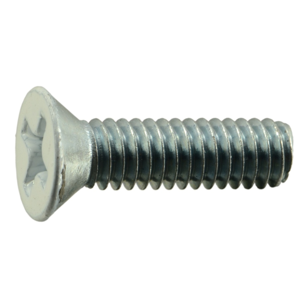 8-32 x 5/8 Ph Flat MS White