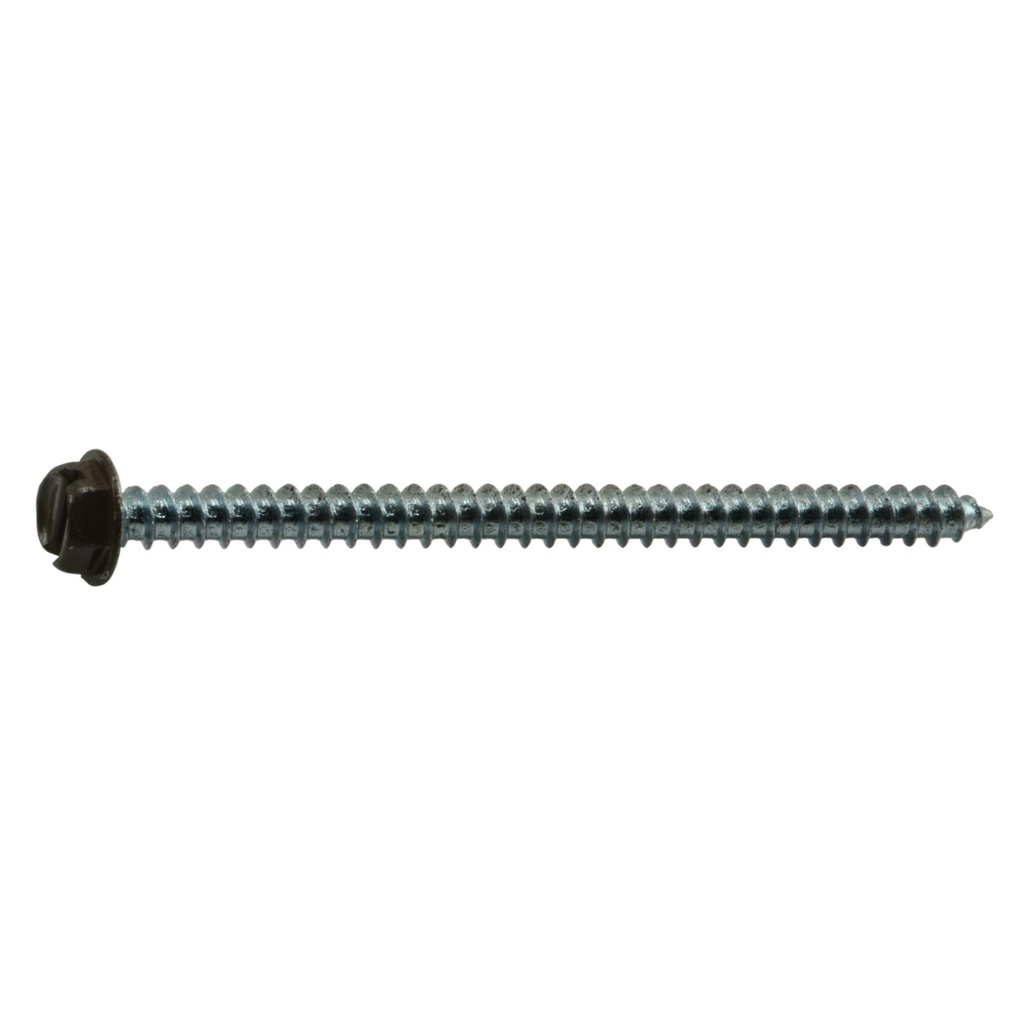 8 x 2-1/2 Hx Wh SMS Brn Zn