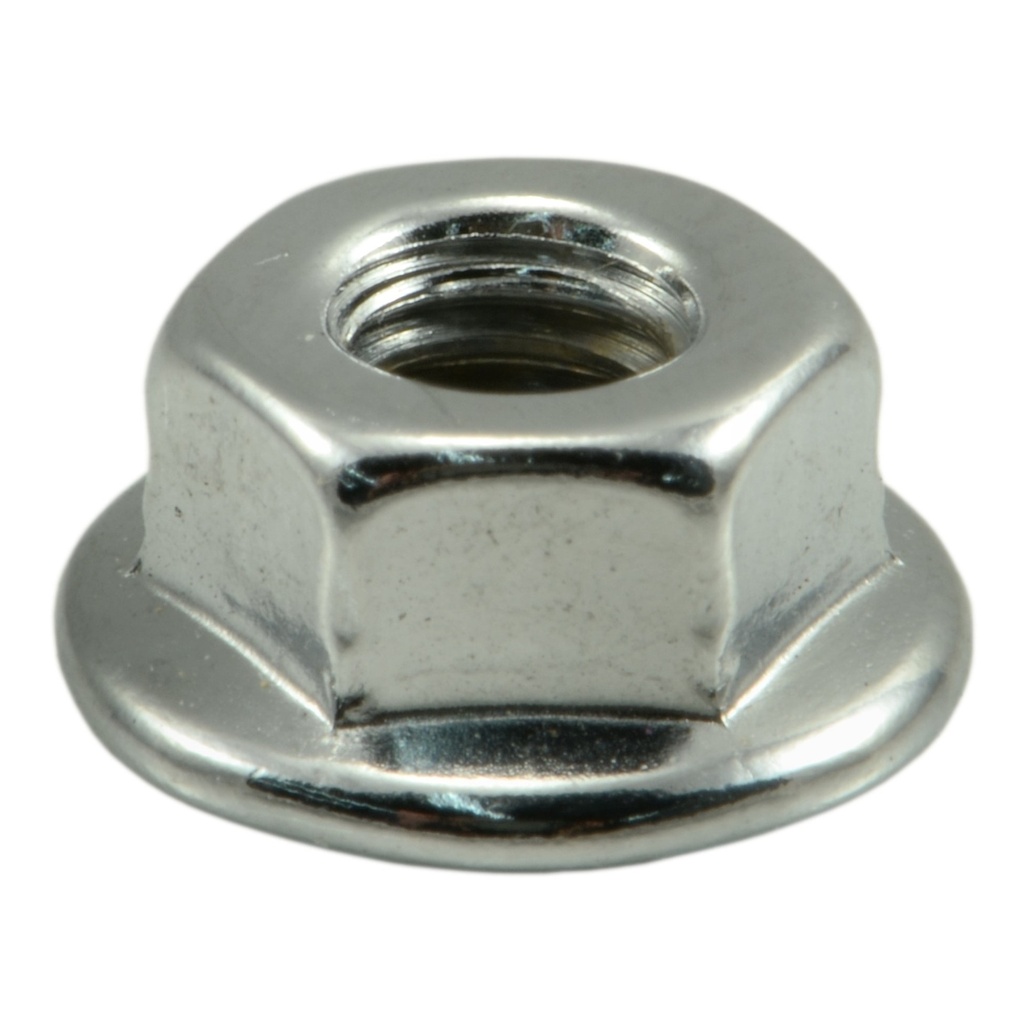 4mm-.70 Flange Nut Chrm
