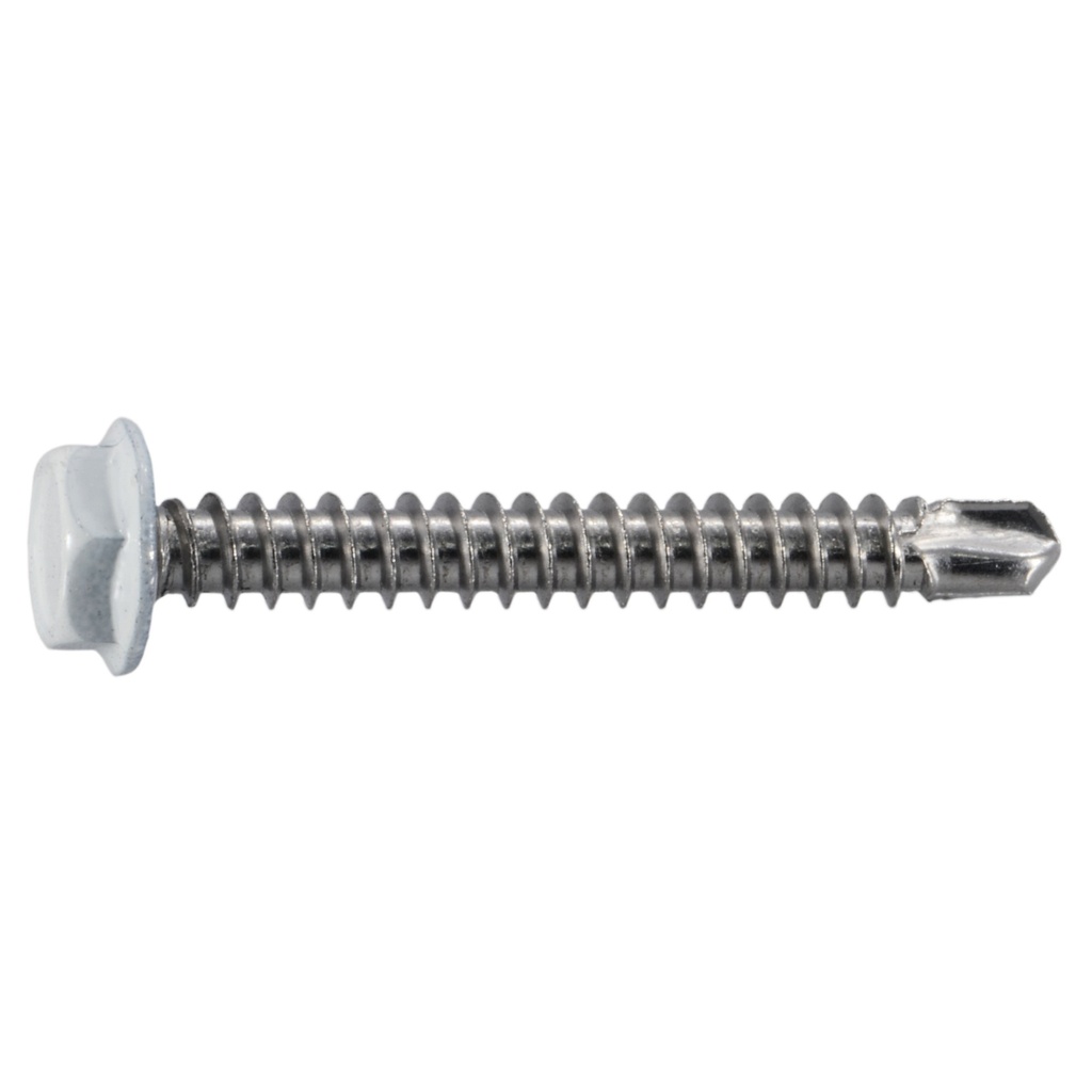 10 x 1-1/2 Hex SDS White SS