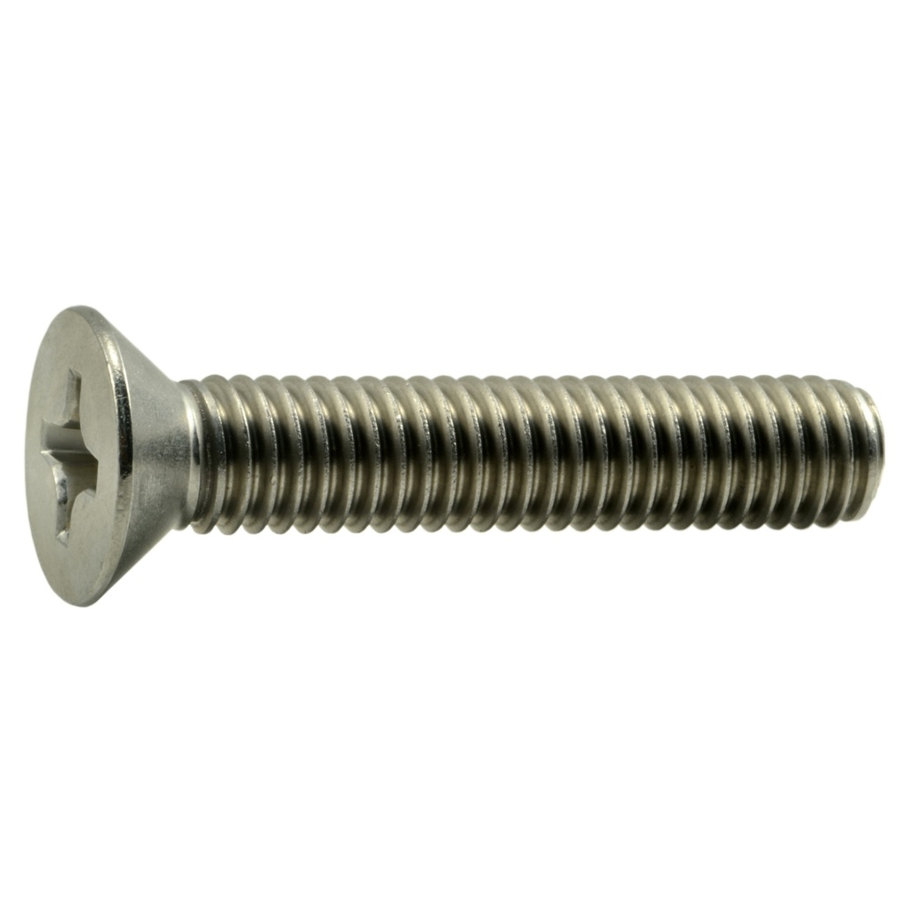 3/8-16 x 2 Ph Fl Mach Sc SS