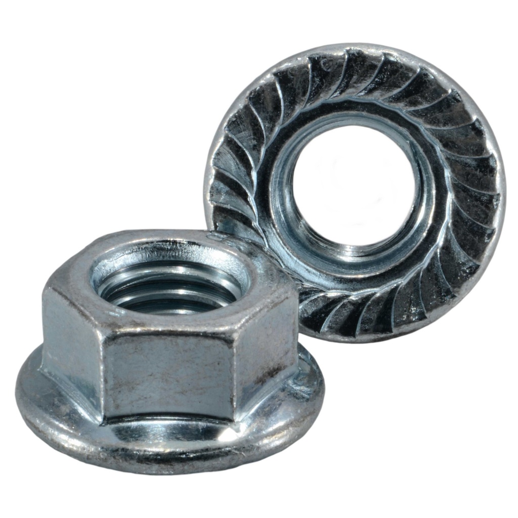 12mm-1.75 Serr Flange Nut