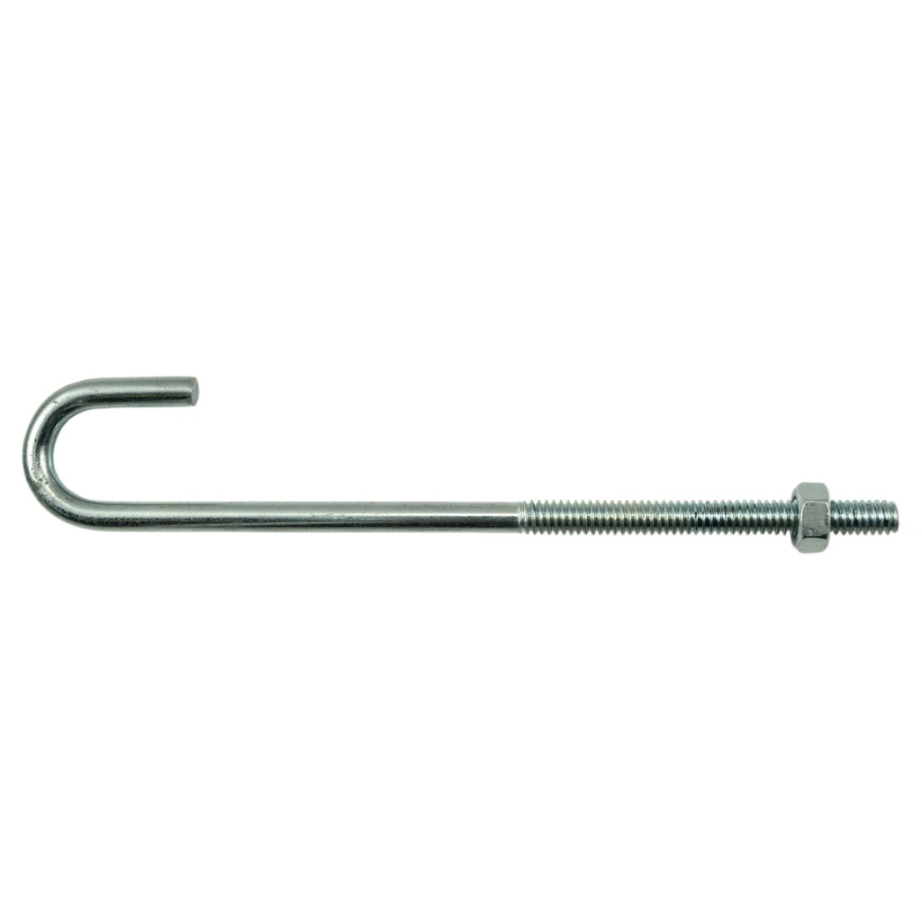 1/4-20 x 6 J-Bolt w/Nut Zn