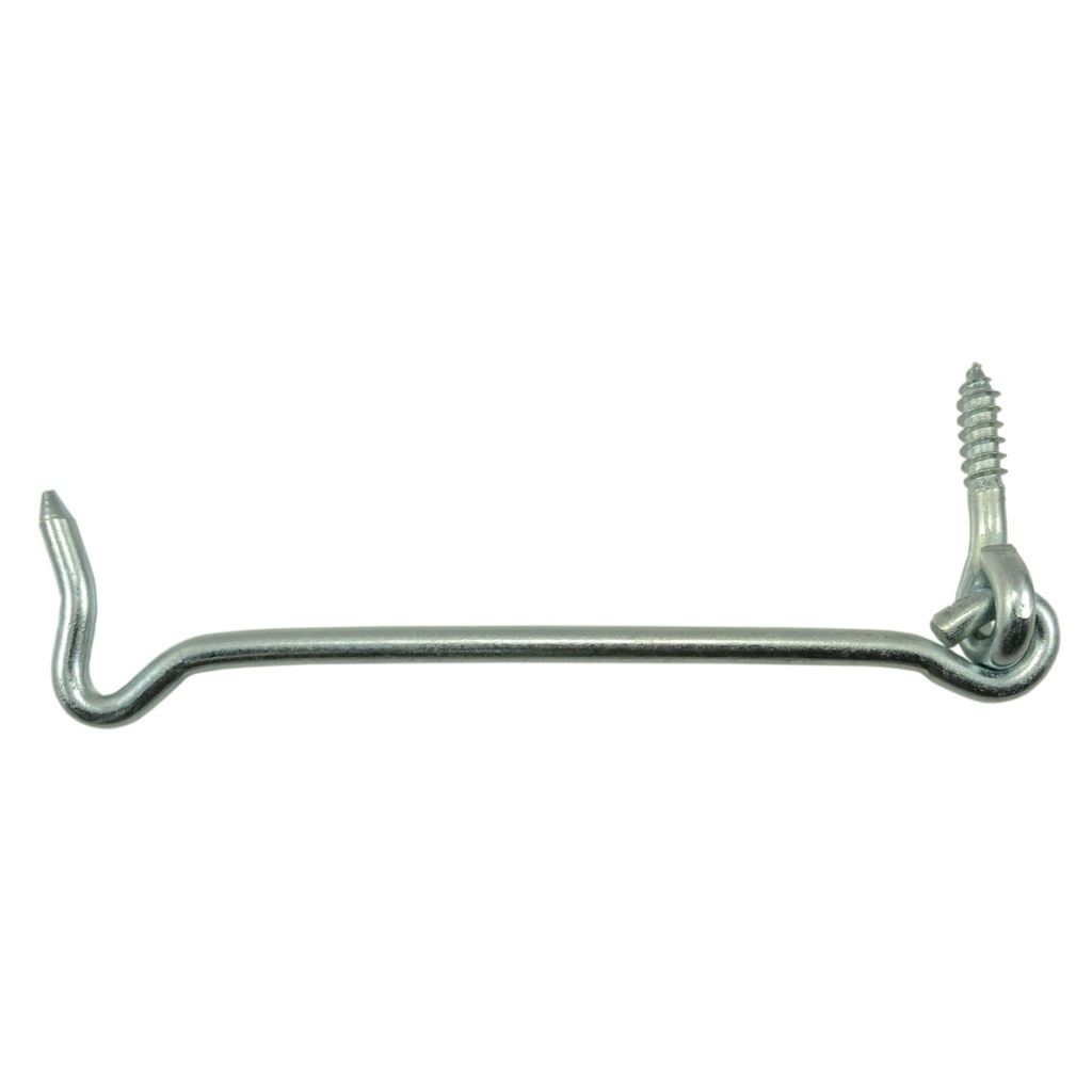 6" Gate Hook Zinc