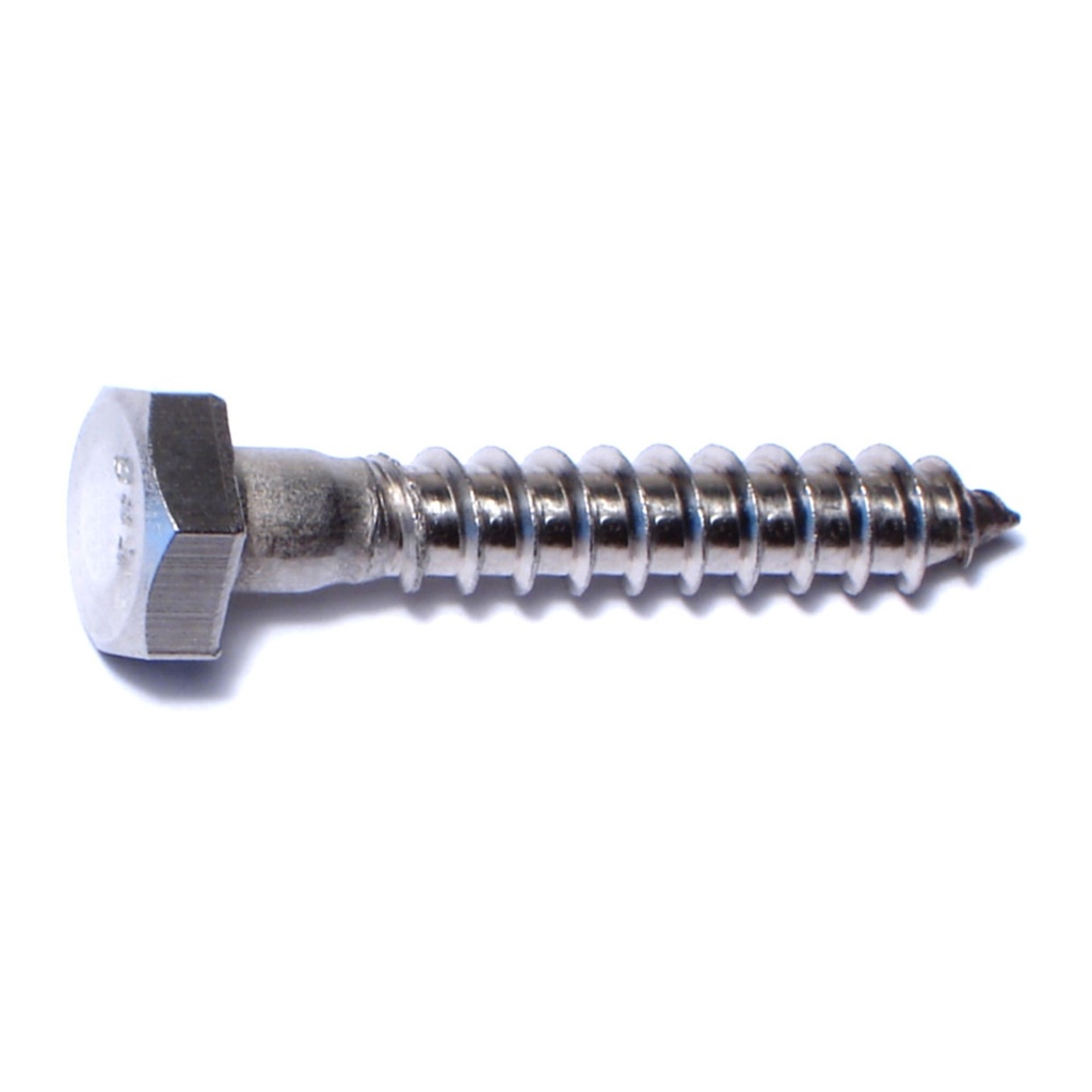 1/4 x 1-1/2 Hex Lag Screw SS