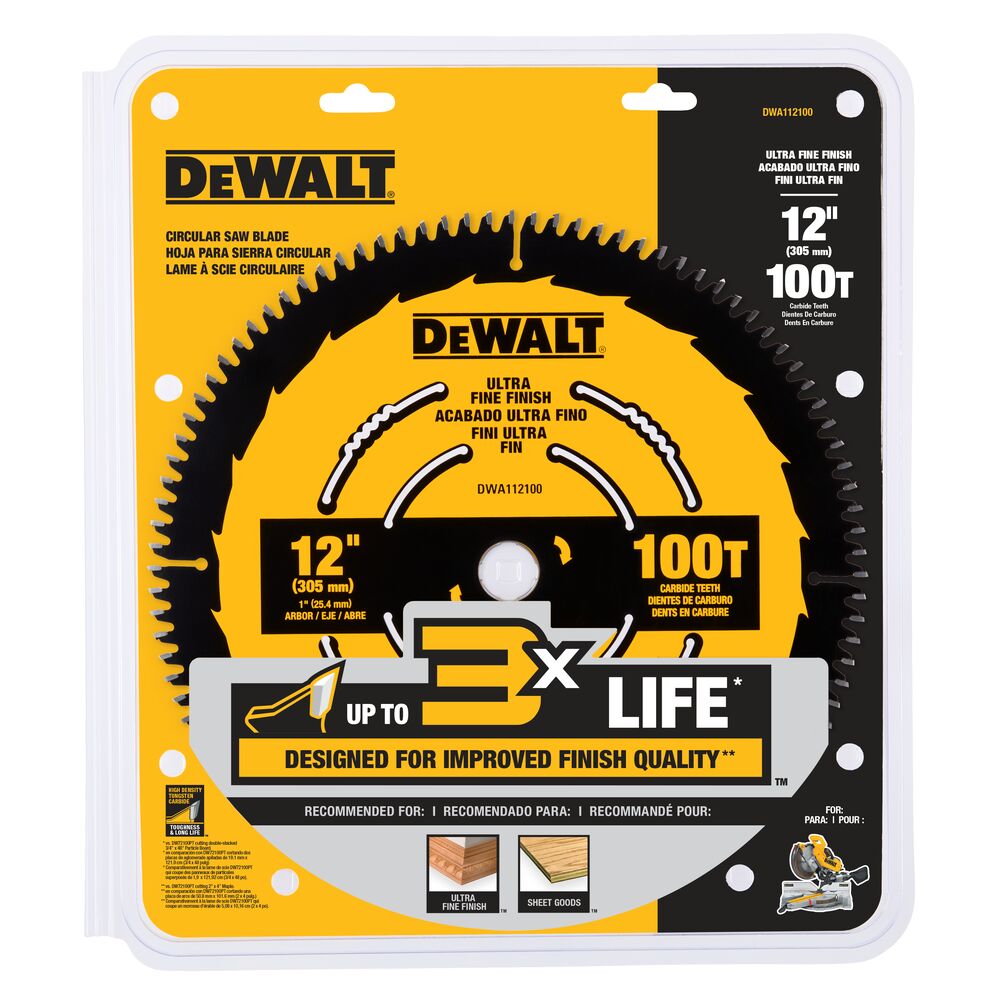 [DWA112100] DEWALT 12 IN 100T SAW BLADE