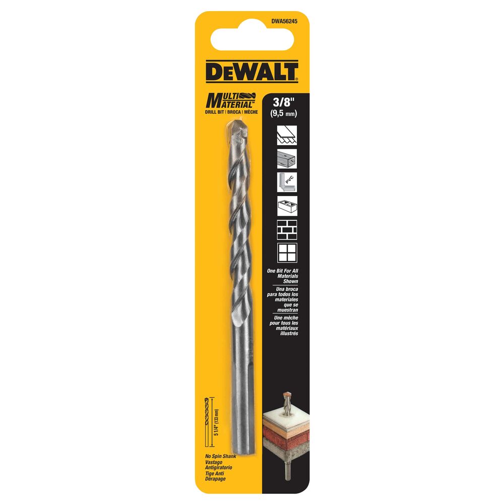 [DWA56245] 3/8IN x 5.25IN MULTI MATERIAL DRILL BIT