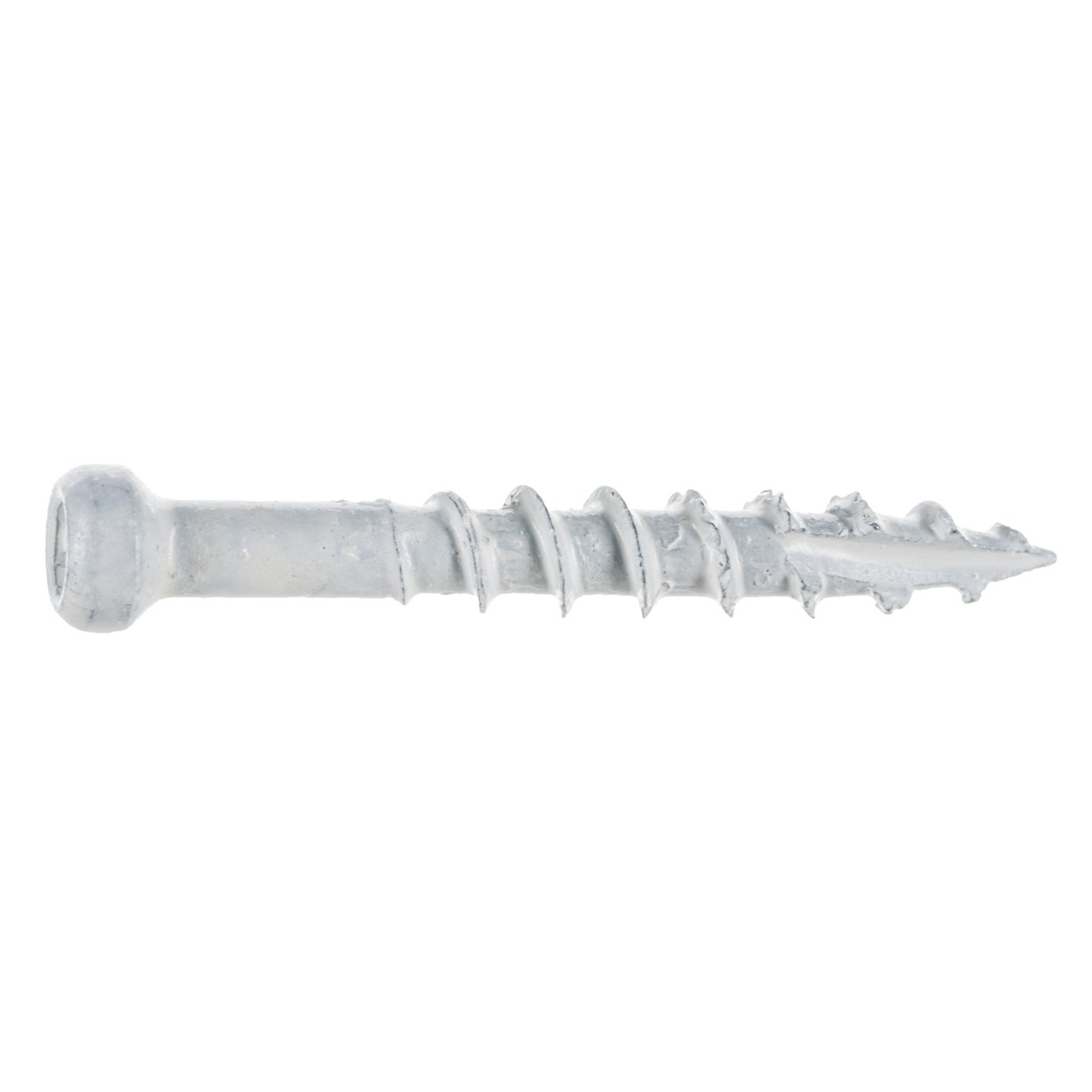 8 x 1-1/4 Trim Scrw Wht 1#