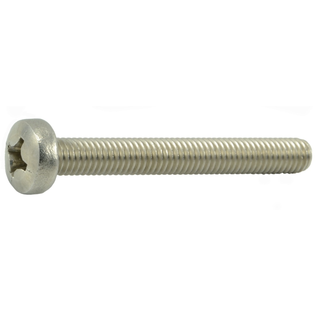 6mm-1.0 x 50mm Phil Pan MS SS
