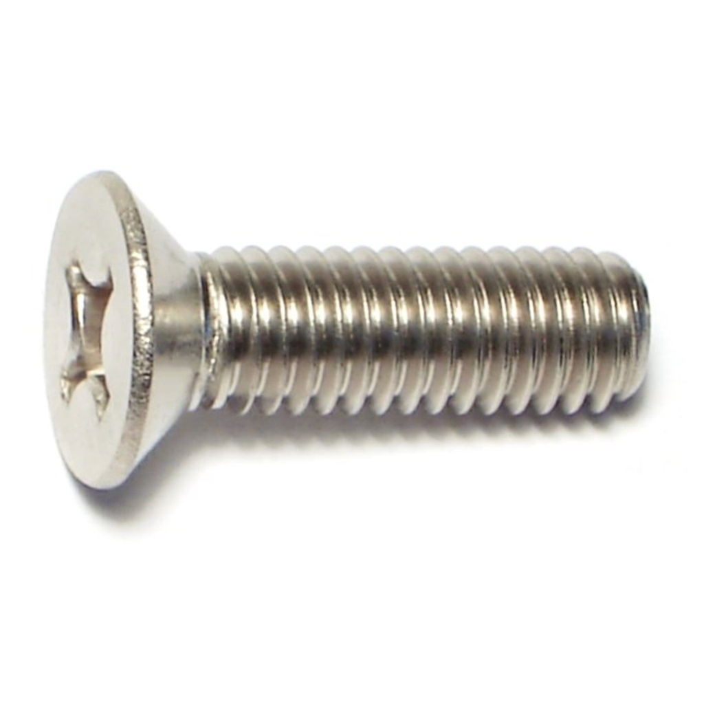 6mm-1.0 x 20mm Phil Flat MS SS
