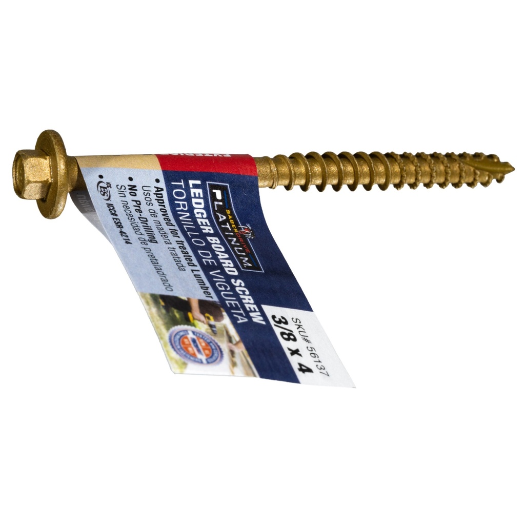 3/8 x 4 Ldgr Brd Scr Tan