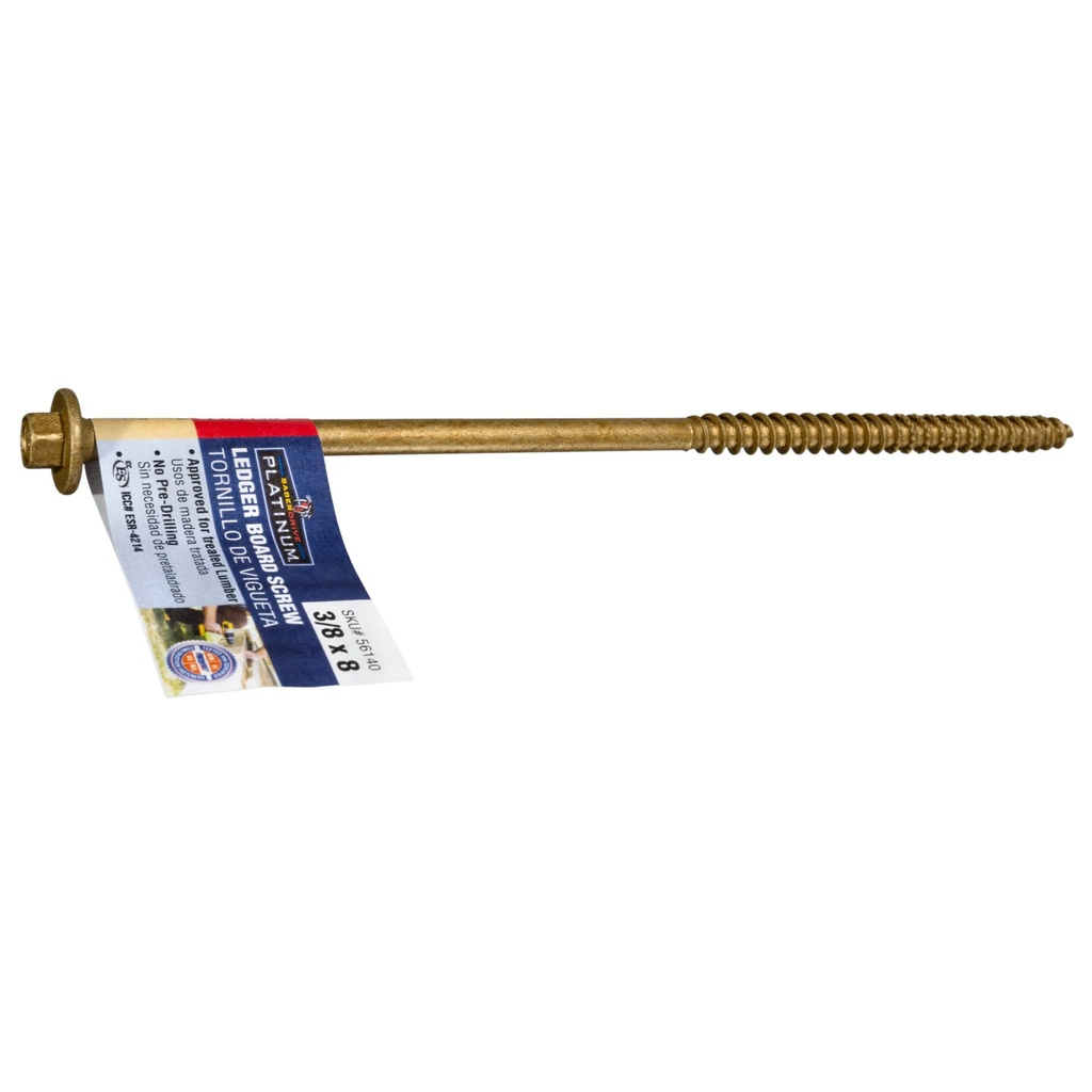3/8 x 8 Ldgr Brd Scr Tan